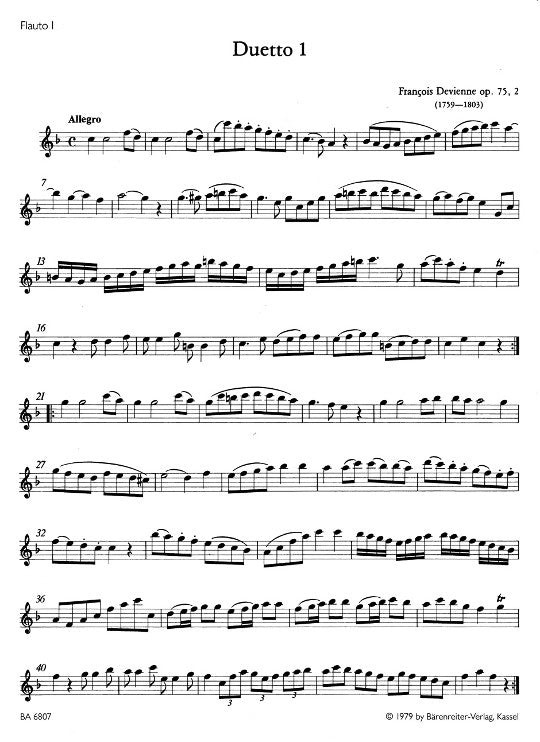 Devienne, F :: Sechs Duette [Six Duets] op. 75/2