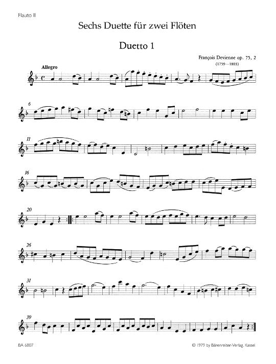 Devienne, F :: Sechs Duette [Six Duets] op. 75/2