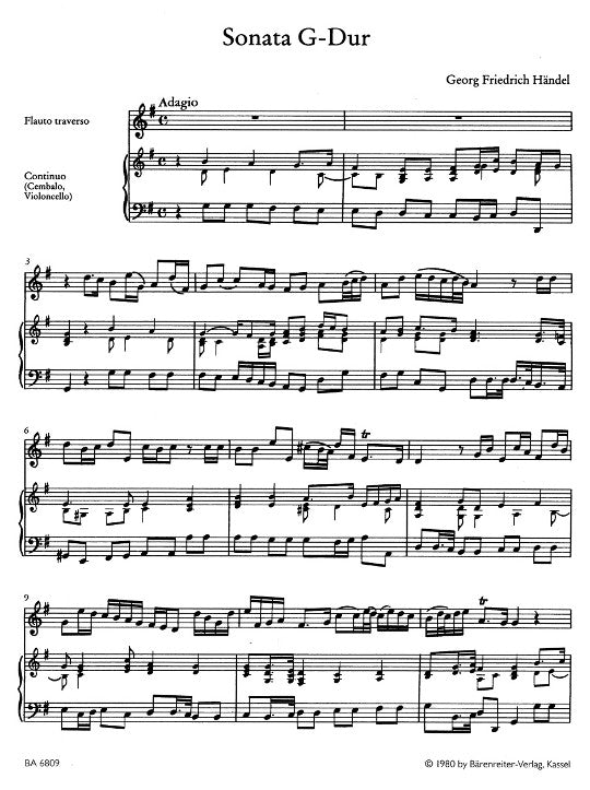 Handel, GF :: Sonate G-Dur [Sonata in G major]