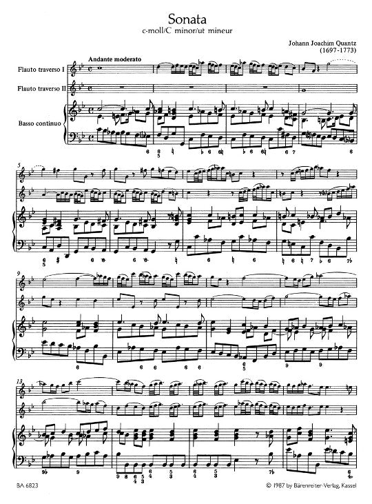 Quantz, JJ :: Triosonate c-Moll [Trio Sonata in C minor]