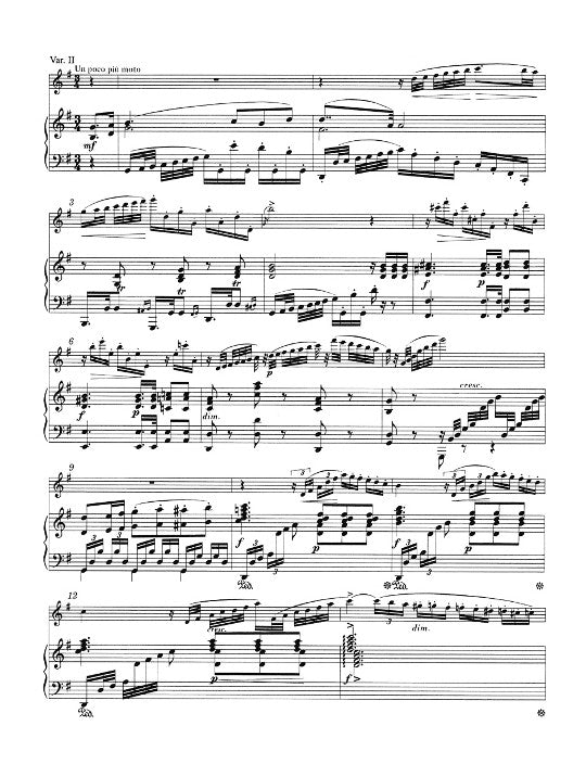 Kuhlau, F :: Introduktion und Variationen uber ein Webers 'Euryanthe' [Introduction and Variations on Weber's 'Euryanthe'] op. 63