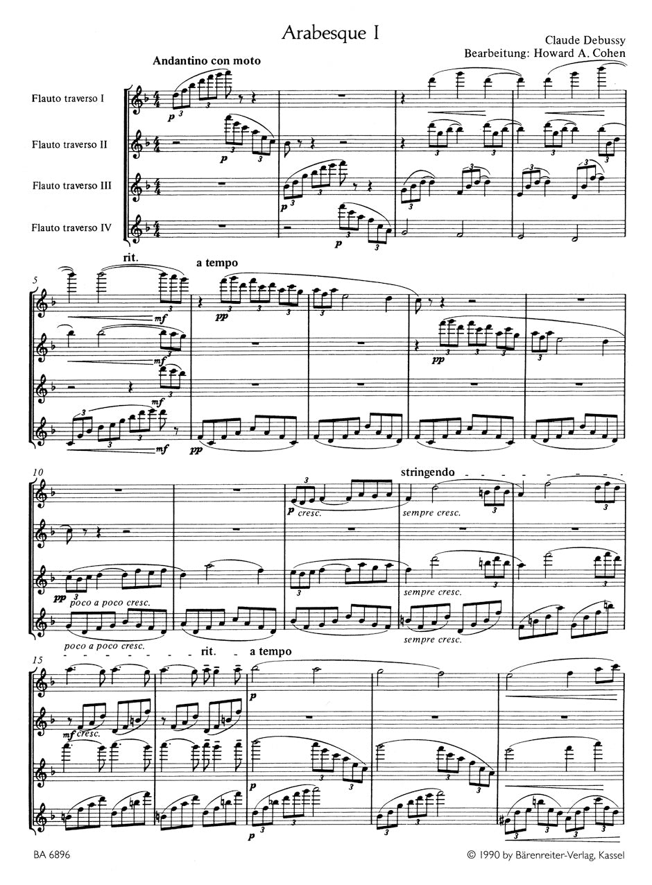 Debussy, C :: Deux Arabesques [Two Arabesques]