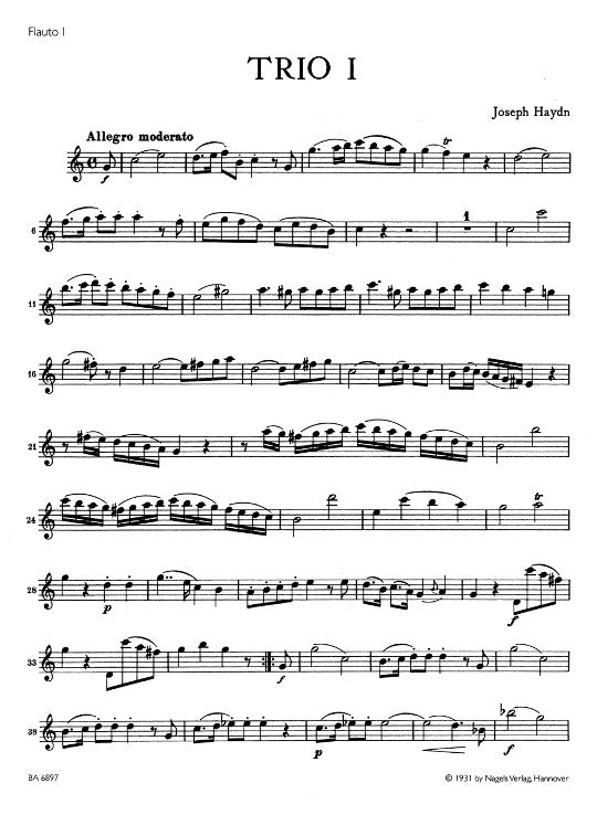 Haydn, J :: Die Londoner Trios [The London Trios] Hob. IV: 1-4