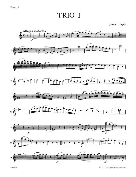 Haydn, J :: Die Londoner Trios [The London Trios] Hob. IV: 1-4