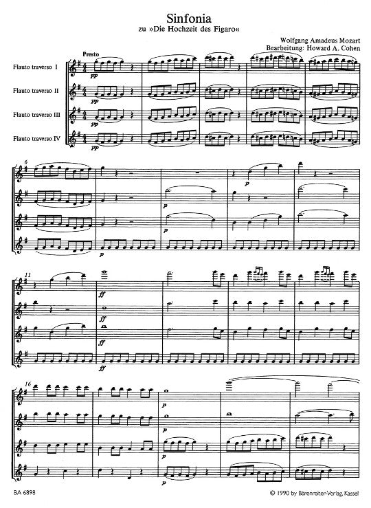 Mozart, WA :: Ouverture zu 'Die Hochzeit des Figaro' [Overture to 'The Marriage of Figaro']