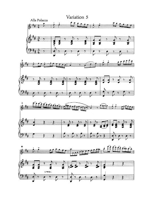 Silcher, F :: Variationen uber [Variations on] 'Nel cor piu non mi sento'