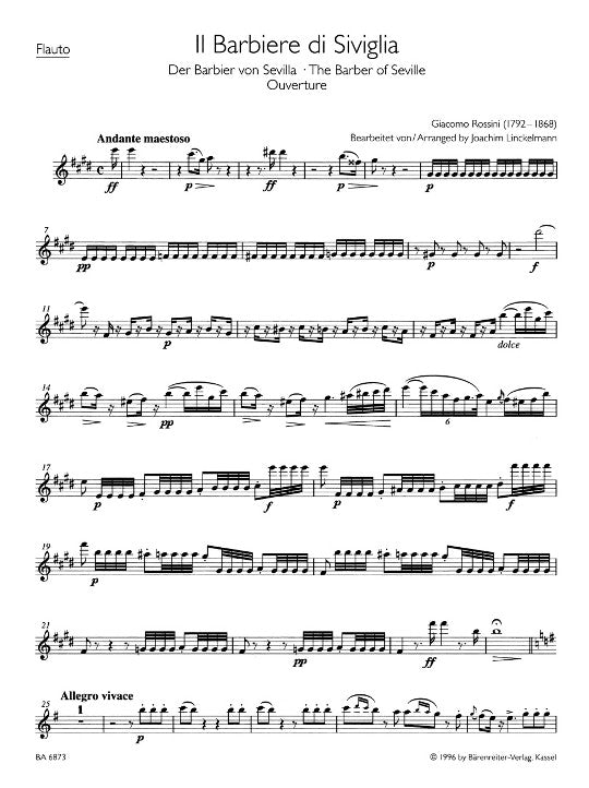 Rossini, G :: Il Barbiere di Siviglia Ouverture [The Barber of Seville Overture]