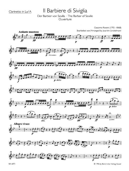 Rossini, G :: Il Barbiere di Siviglia Ouverture [The Barber of Seville Overture]