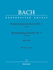 Bach, JS :: Brandenburgisches Konzert Nr. 4 G-Dur [Brandenburg Concerto No. 4 in G major] BWV 1049 - Study Score