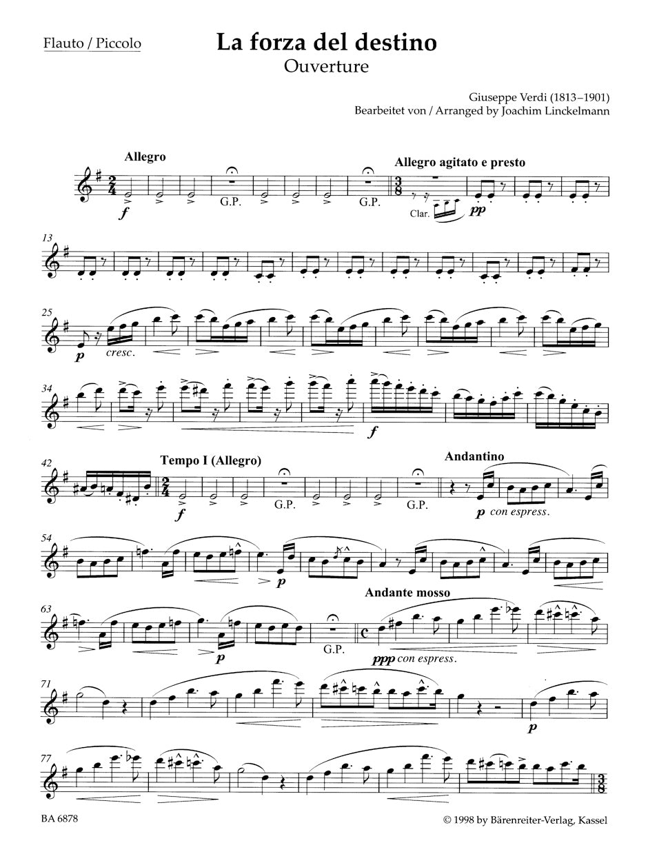 Verdi, G :: La Forza del Destino Ouverture [The Power of Destiny Overture]
