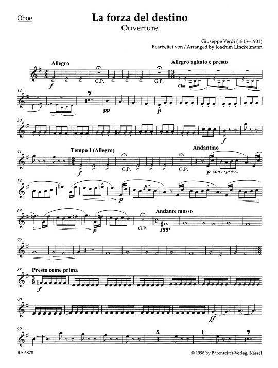 Verdi, G :: La Forza del Destino Ouverture [The Power of Destiny Overture]