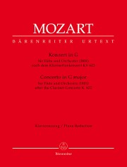 Mozart, WA :: Konzert in G nach dem Klarinettenkonzert [Concerto in G major after the Clarinet Concerto] KV 622