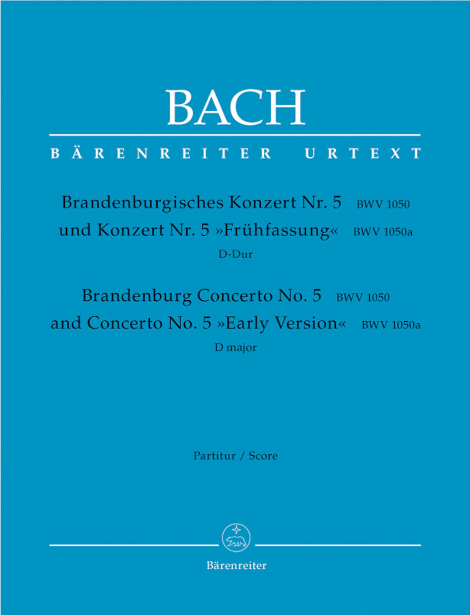 Bach, JS :: Brandenburgisches Konzert Nr. 5 [Brandenburg Concerto No. 5] BWV 1050 - Study Score