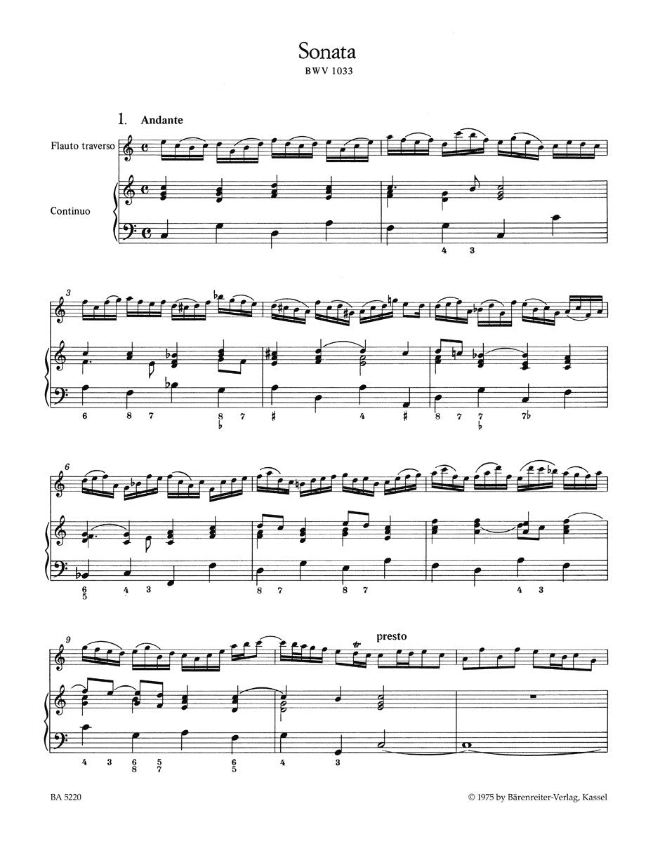 Bach, JS :: Sonate C-Dur | Sonate Es-Dur | Sonate g-Moll [Sonata in C major | Sonata in E-flat major | Sonata in G minor]