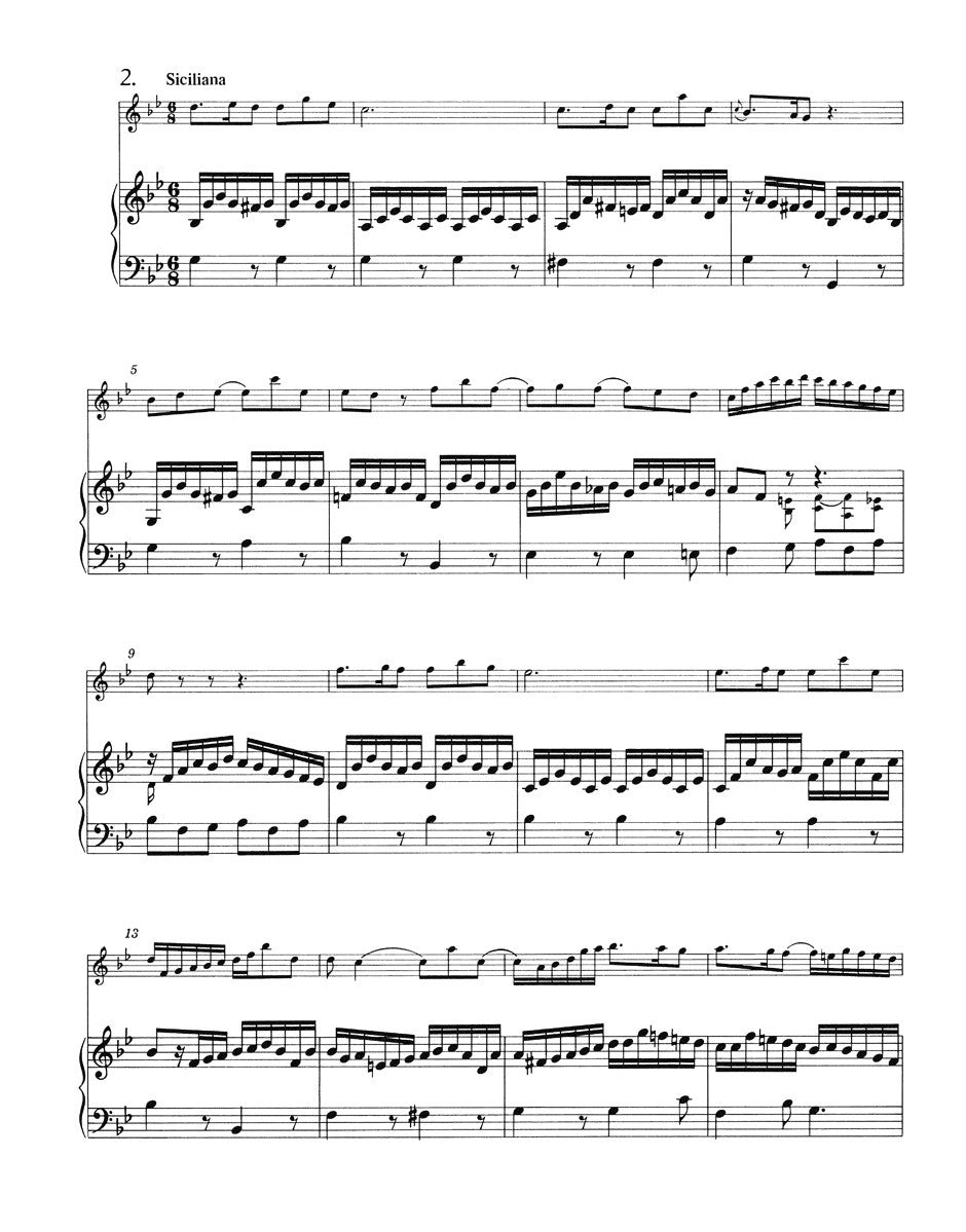 Bach, JS :: Sonate C-Dur | Sonate Es-Dur | Sonate g-Moll [Sonata in C major | Sonata in E-flat major | Sonata in G minor]
