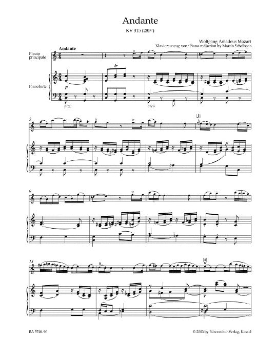 Mozart, WA :: Andante in C major KV 315 (285e)