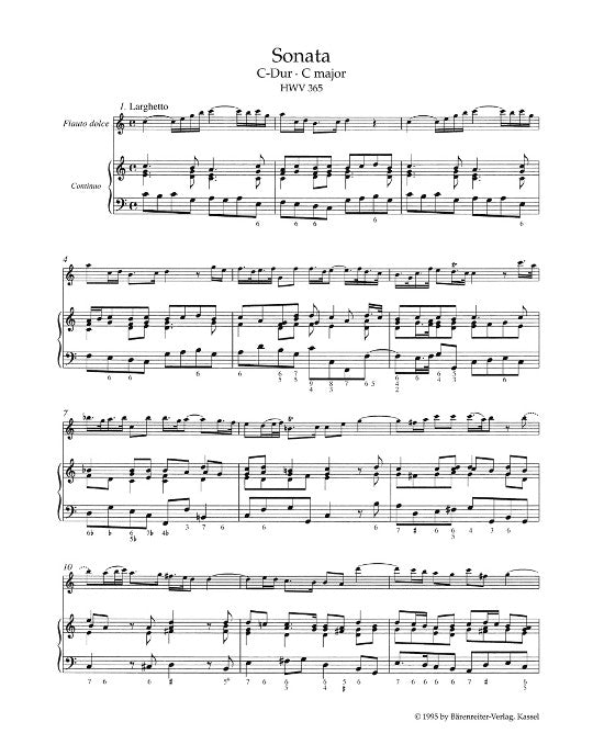 Handel, GF :: Samtliche Sonaten fur Blockflote [Complete Sonatas for Recorder]