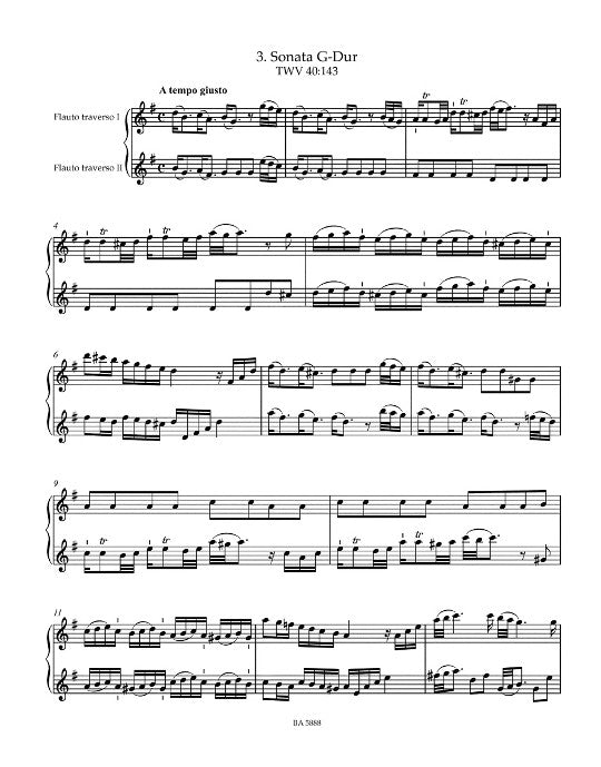 Telemann, GP :: Neun Sonaten [Nine Sonatas] TWV 40:141-149