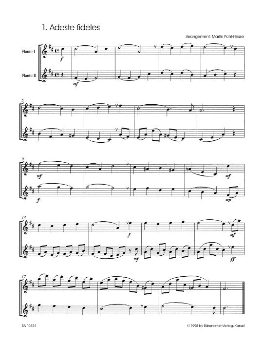 Traditional :: Christmas Hits for Two Flutes
