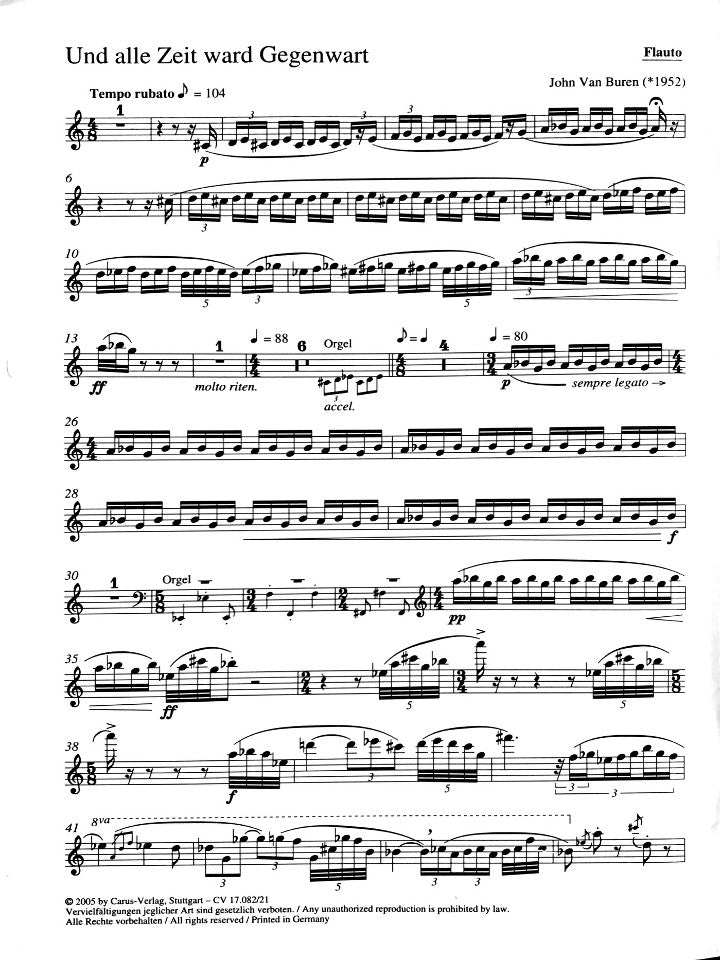 Van Buren, J :: Und alle Zeit ward Gegenwart [And All Time Became the Present]