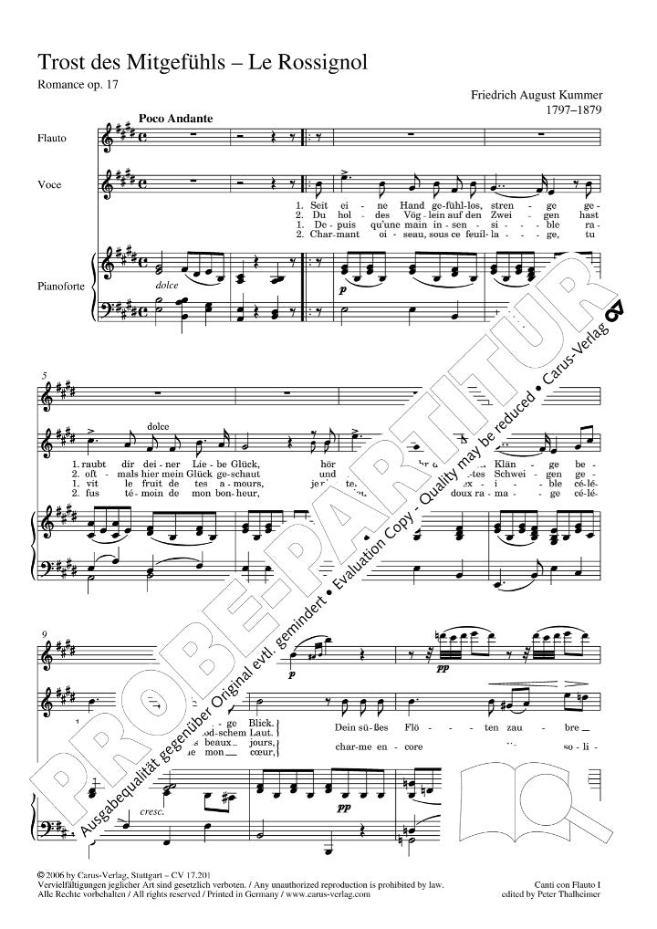 Various :: Canti con flauto I: Sieben Lieder des 19. Jahrhunderts [Songs with Flute I: Seven Songs of the 19th Century]