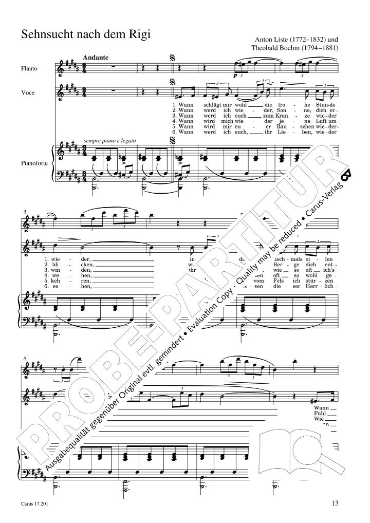 Various :: Canti con flauto I: Sieben Lieder des 19. Jahrhunderts [Songs with Flute I: Seven Songs of the 19th Century]