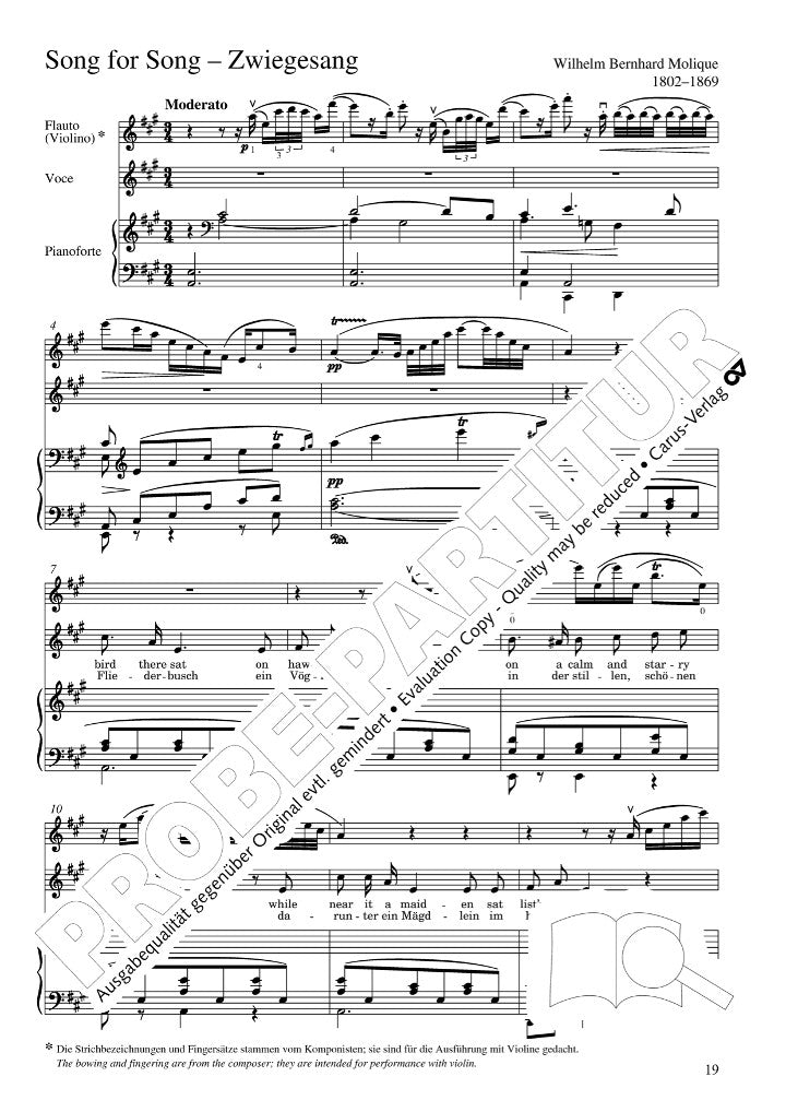 Various :: Canti con flauto I: Sieben Lieder des 19. Jahrhunderts [Songs with Flute I: Seven Songs of the 19th Century]