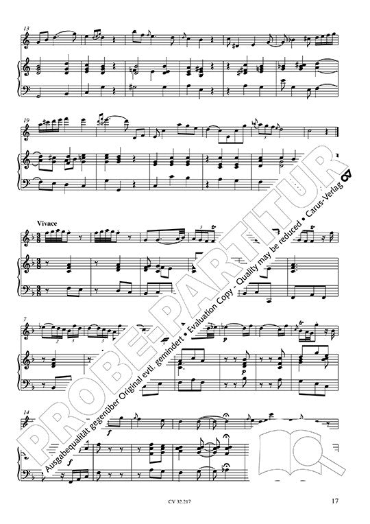 Bach, WF :: Zwei Sonaten in e-Moll und F-Dur [Two Sonatas in e minor and F Major] BR-WFB 17 und 18