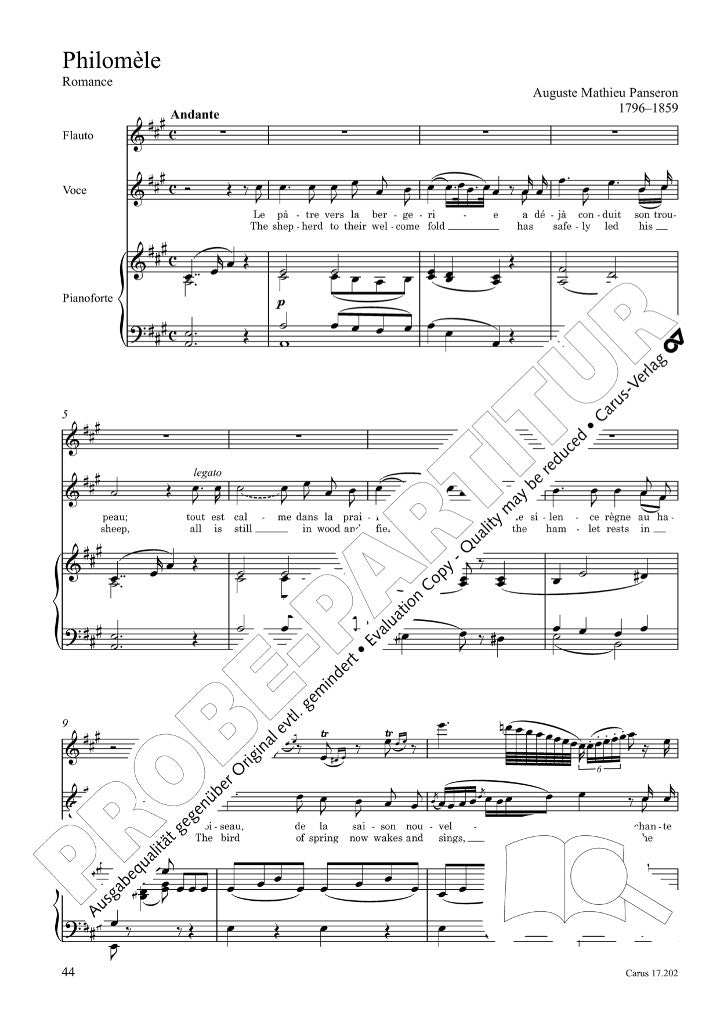 Various :: Canti con flauto II: Sechs Lieder des 19. Jahrhunderts [Songs with Flute II: Six Songs of the 19th Century]