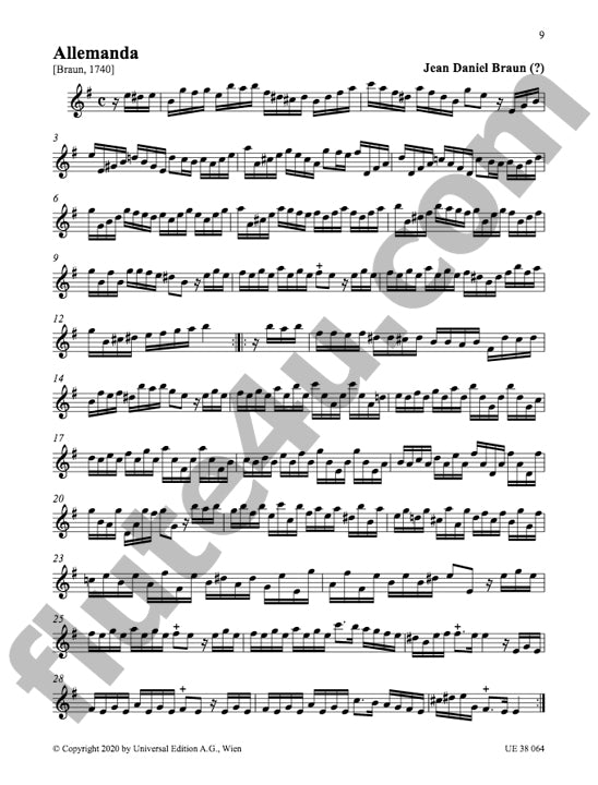 Various :: 34 pieces pour flute seule: Flute Solos from the 18th Century