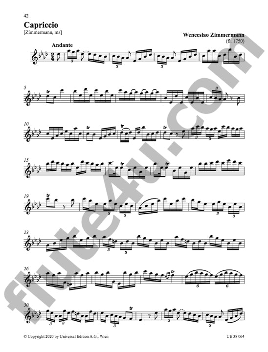 Various :: 34 pieces pour flute seule: Flute Solos from the 18th Century