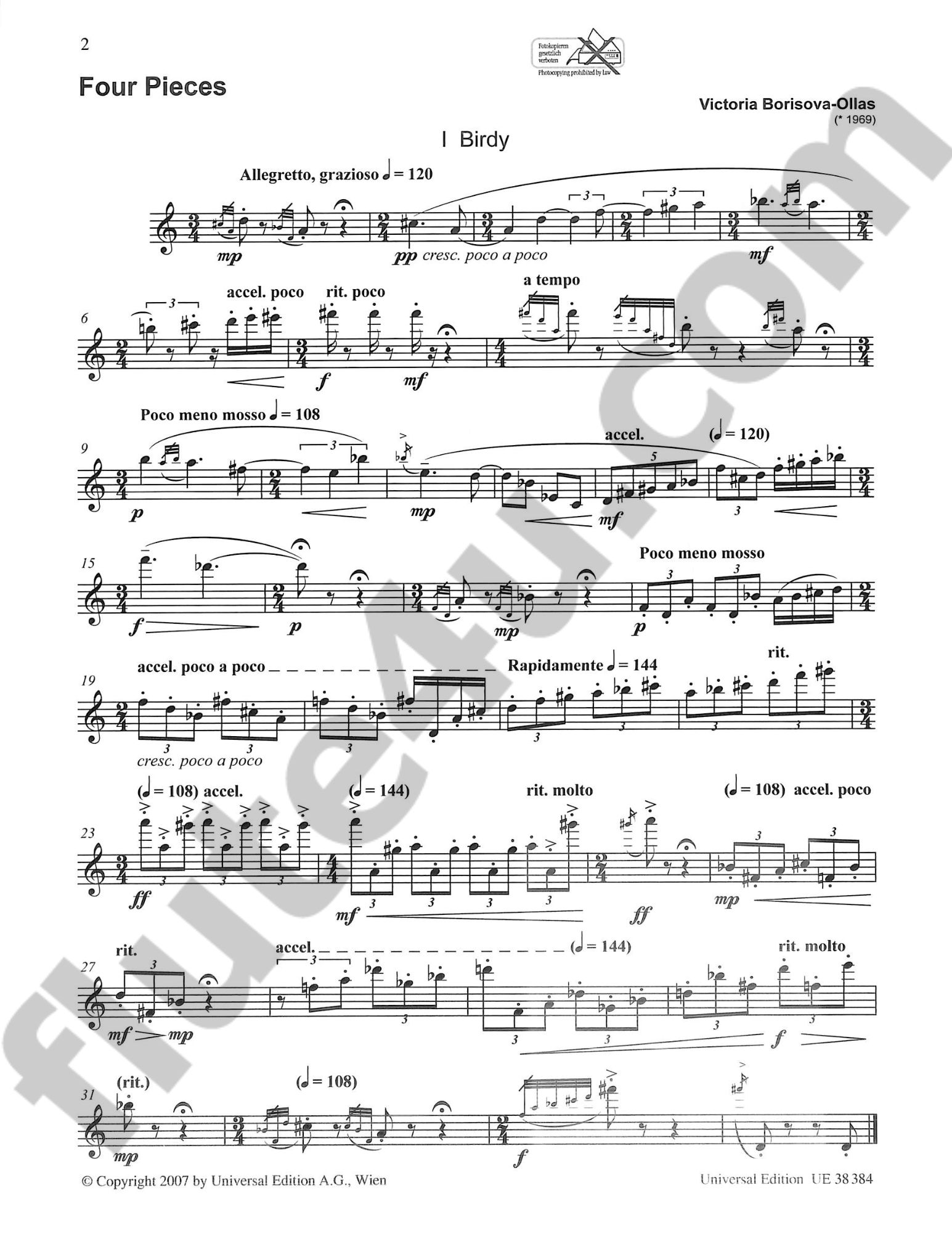 Borisova-Ollas, V :: Four Pieces