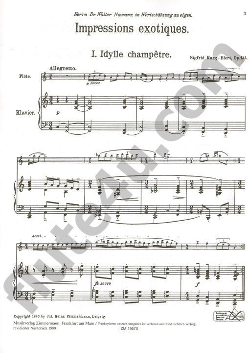 Karg-Elert, S :: Impressions Exotiques op. 134 [Exotic Impressions op. 134]