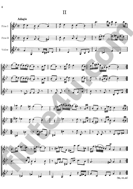 Bach, CPE :: Zehn Kleine Trios [Ten Little Trios]
