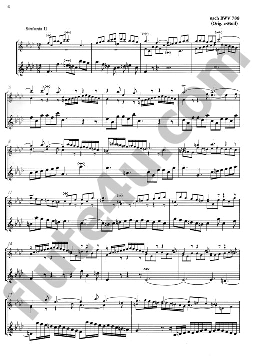 Bach, JS :: 15 Dreistimmige Sinfoniae BWV 787-801 [15 Three-Part Symphonies BWV 787-801]