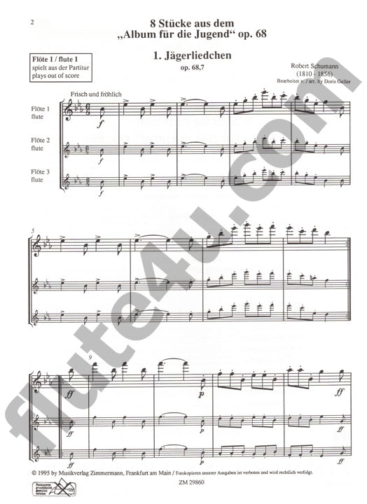 Schumann, R :: 8 Stucke aus dem 'Album fur die Jugend' op. 68 [8 Pieces from 'Album of the Young' op. 68]