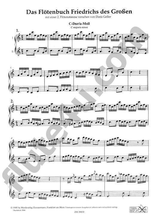 Frederick the Great :: Das Flotenbuch [The Flute Book]