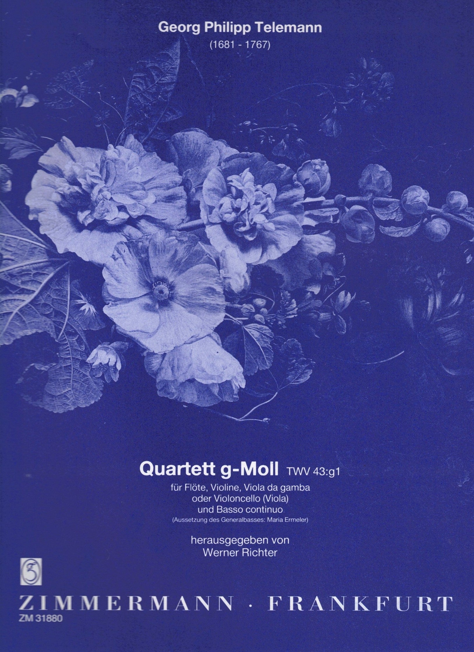 Telemann, GP :: Quartett g-Moll TWV 43:g1 [Quartet in G minor TWV 43:g1]