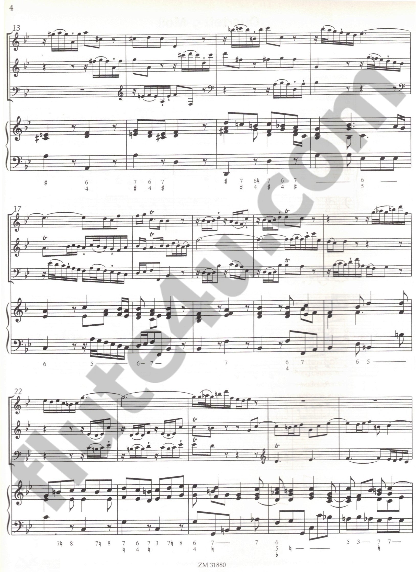 Telemann, GP :: Quartett g-Moll TWV 43:g1 [Quartet in G minor TWV 43:g1]