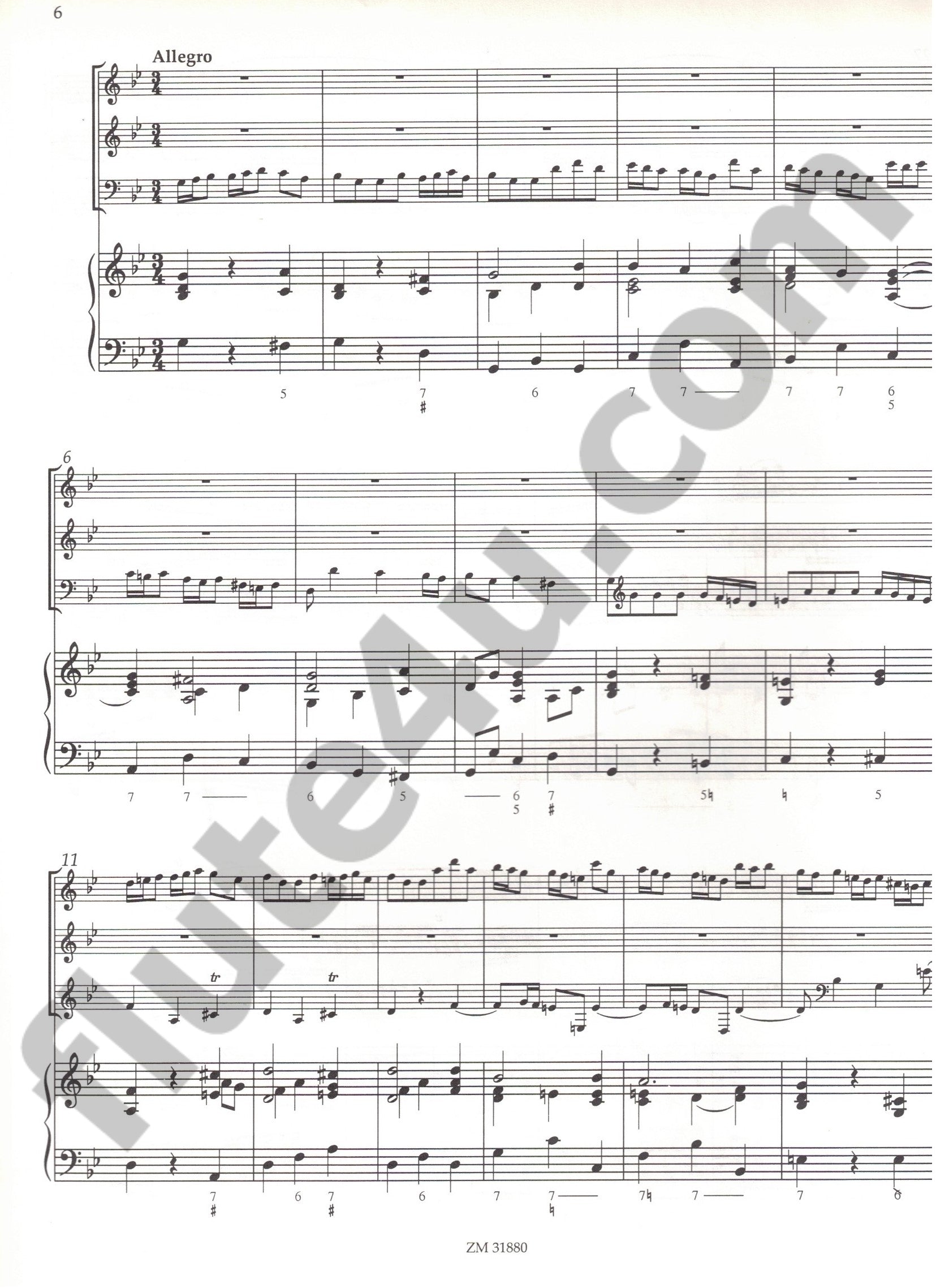 Telemann, GP :: Quartett g-Moll TWV 43:g1 [Quartet in G minor TWV 43:g1]