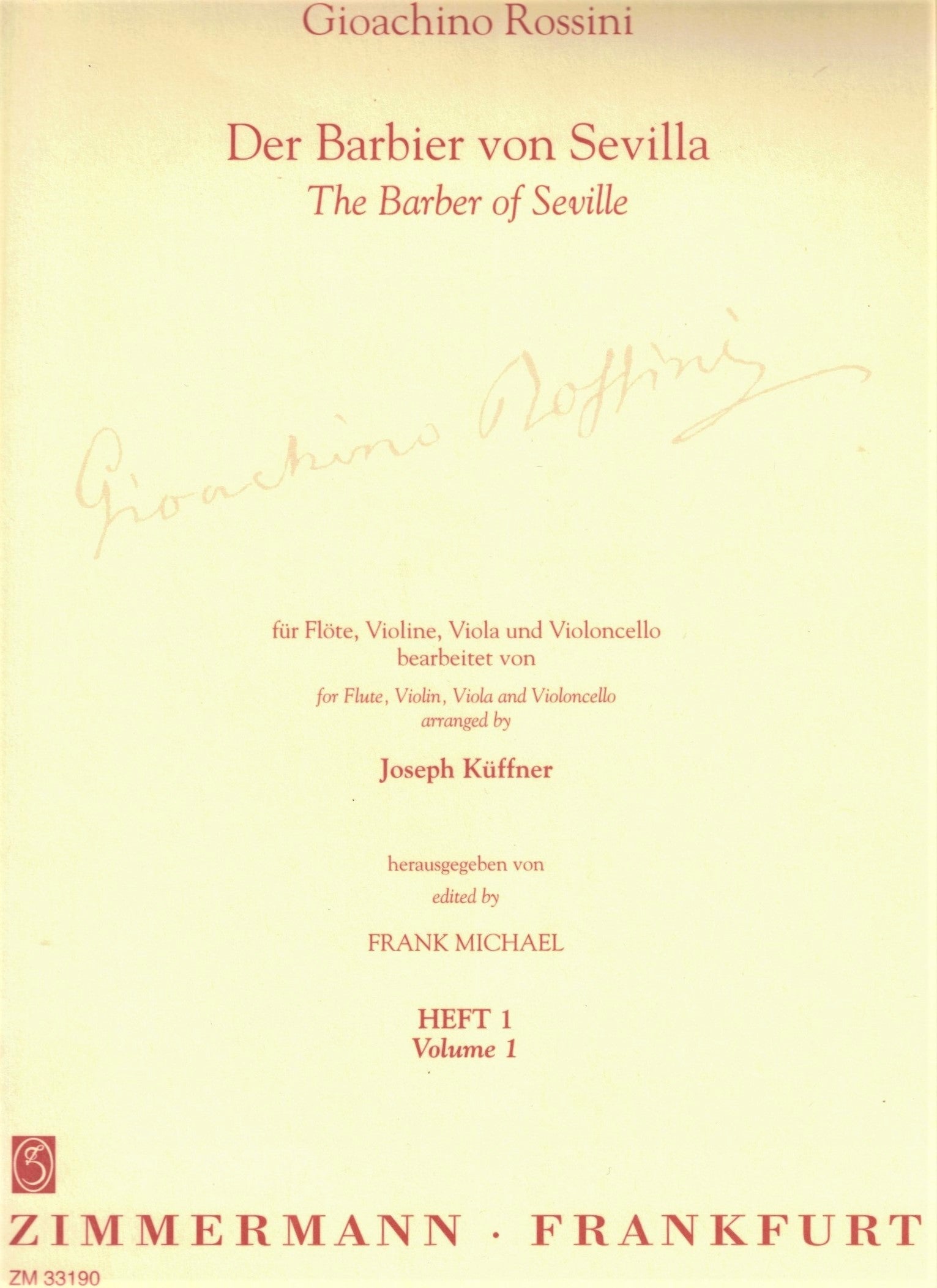 Rossini, G :: Der Barbier von Sevilla Heft 1 [The Barber of Seville Volume 1]