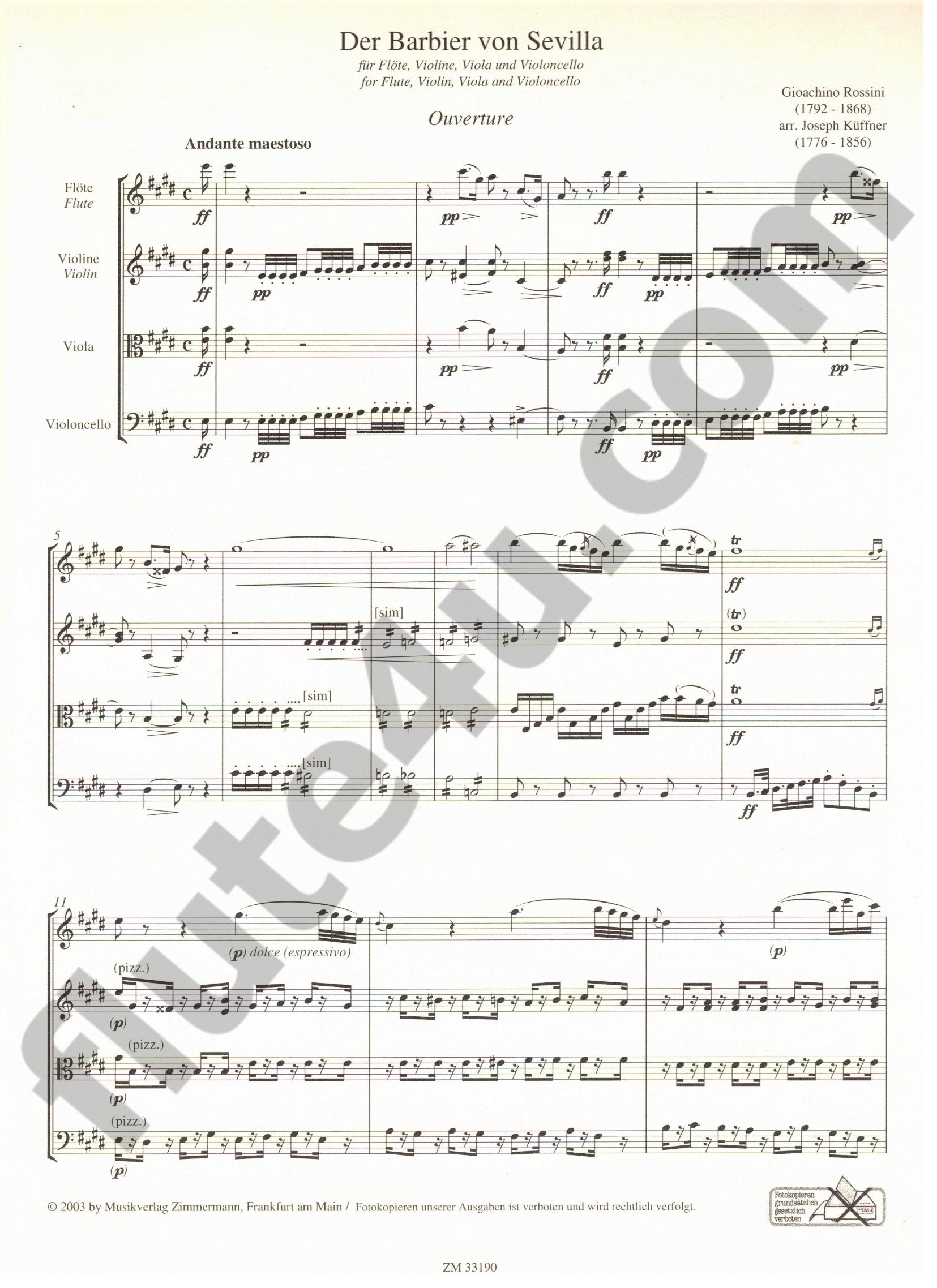 Rossini, G :: Der Barbier von Sevilla Heft 1 [The Barber of Seville Volume 1]