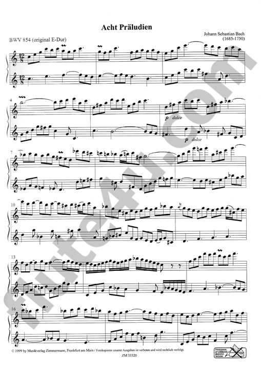 Bach, JS :: Acht Duette [Eight Duets]