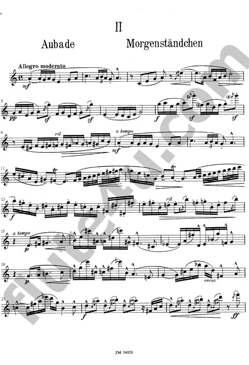 Lauber, J :: Werke fur Flote Solo [Works for Solo Flute]