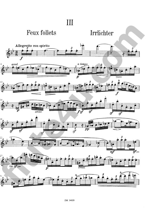 Lauber, J :: Werke fur Flote Solo [Works for Solo Flute]
