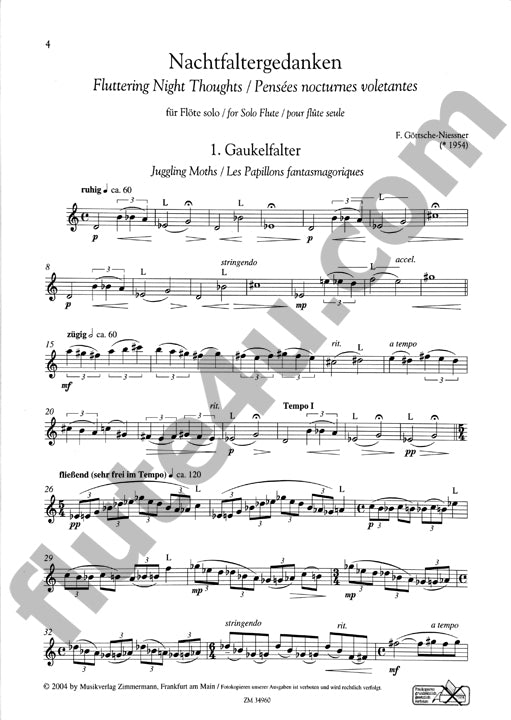 Gottsche-Niessner, F :: Nachtfaltergedanken [Fluttering Night Thoughts]