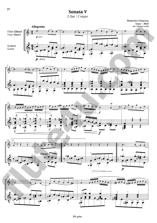 Cimarosa, D :: Funf Sonaten Heft 2 [Five Sonatas Volume 2]