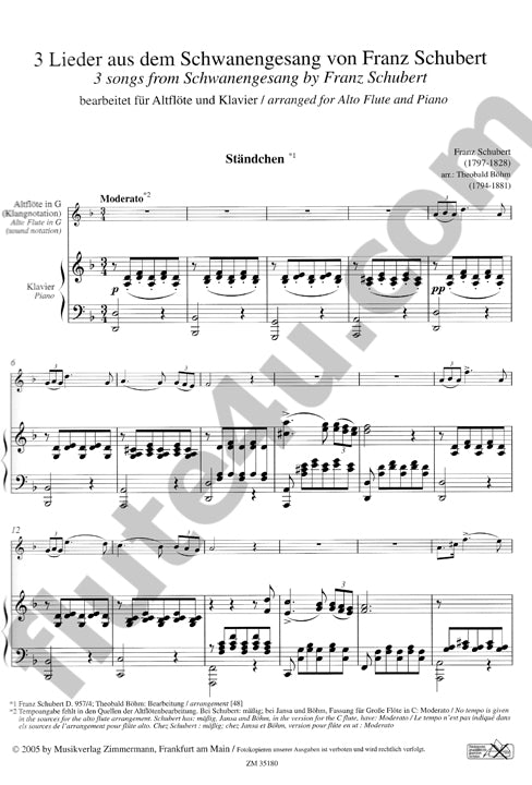 Boehm, T :: 3 Lieder aus dem Schwanengesang [3 Songs from Schwanengesang]