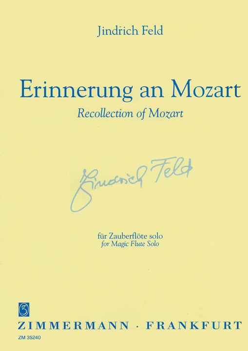 Feld, J :: Erinnerung an Mozart [Recollection of Mozart]