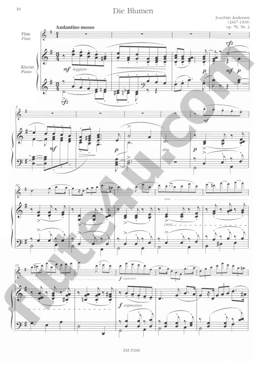 Andersen, J :: Funf leichtere Stucke op. 56 [Five Easier Pieces op. 56]
